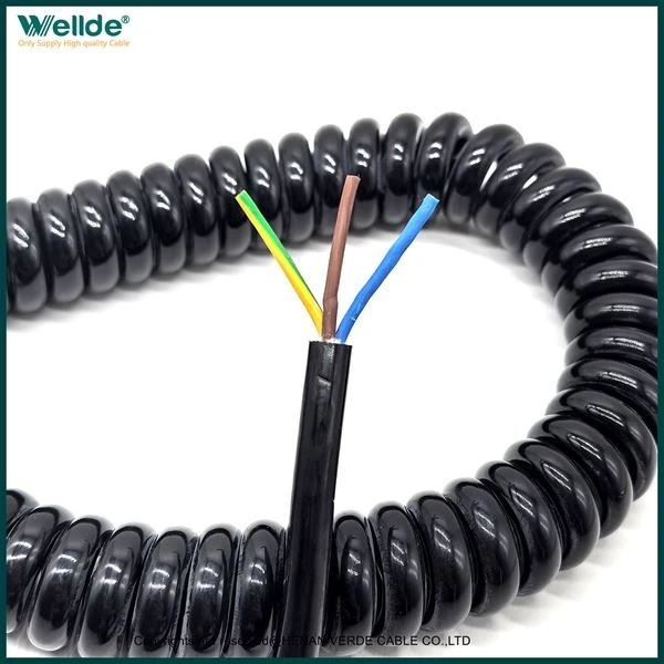 Wellde® 3 コア 18AWG トラック コイル ケーブル